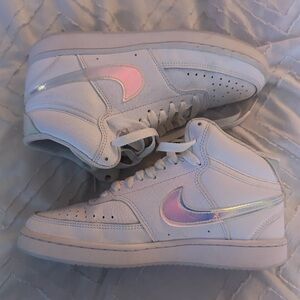 Nike White Sneakers with Subtle Iridescent Detail